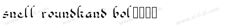 snell roundhand bol字体转换